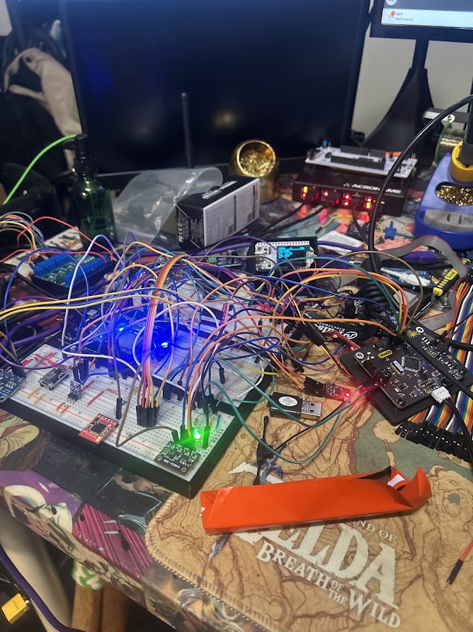 Active electronics prototype on a real workbench